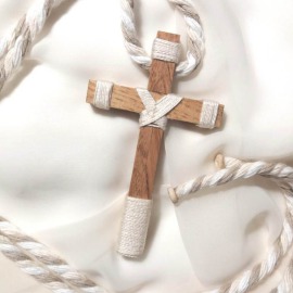 Cruz de madera comunión niño