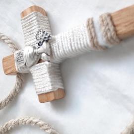Cruces de comunión con cordón. Cruz de madera comunión personalizada