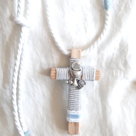 Cruces de comunión con cordón. Cruz de madera comunión personalizada