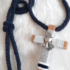 Cruces de comunión con cordón. Cruz de madera comunión personalizada