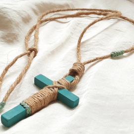 Cruces de comunión con cordón. Cruz de madera comunión personalizada