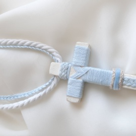 Cruces de comunión con cordón. Cruz de madera comunión personalizada