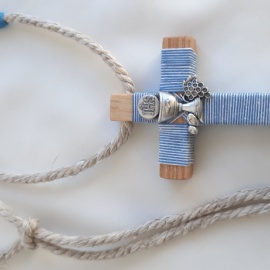 Cruces de comunión con cordón. Cruz de madera comunión personalizada
